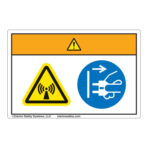 Warning/Radiation Hazard Label (WF2-179-WH)
