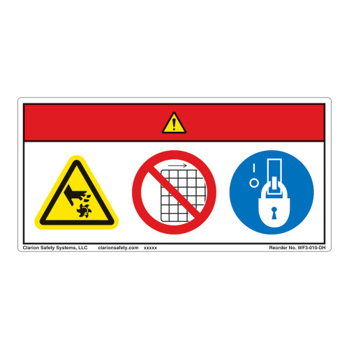Danger/Rotating Blade Label (WF3-010-DH)