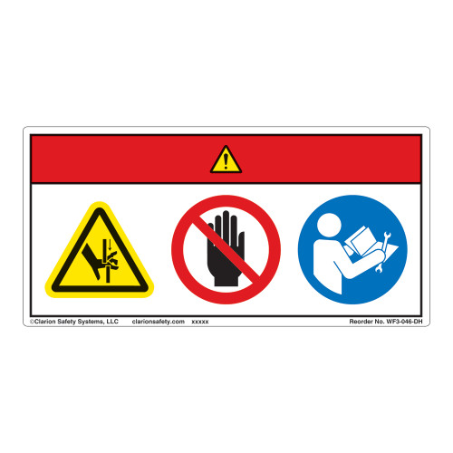 Danger/Crush Hazard Label (WF3-046-DH)