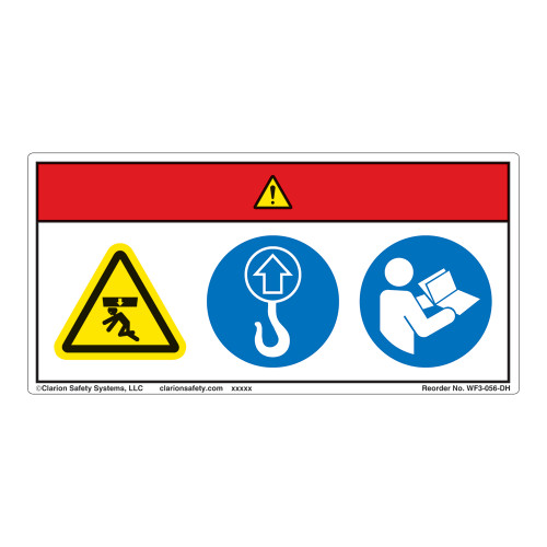Danger/Crush Hazard Label (WF3-056-DH)