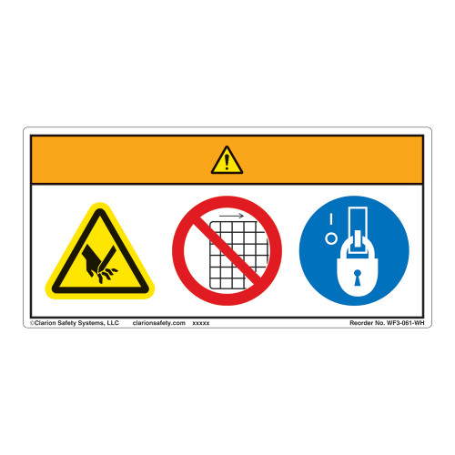 Warning/Blade Hazard Label (WF3-061-WH)