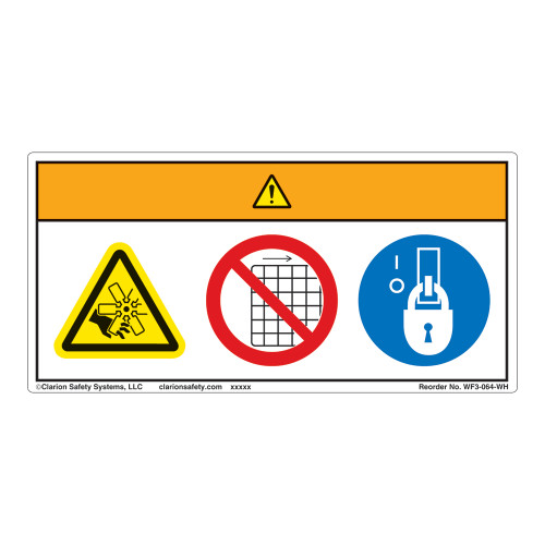 Warning/Rotating Fan Blade Label (WF3-064-WH)
