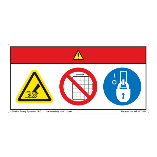 Danger/Entanglement Hazard Label (WF3-071-DH)
