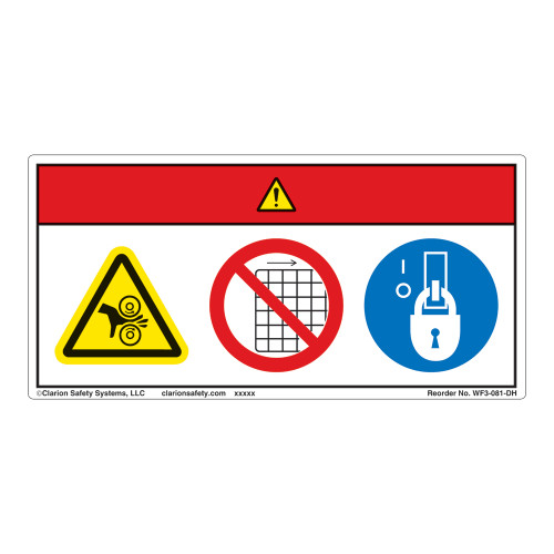 Danger/Entanglement Hazard Label (WF3-081-DH)