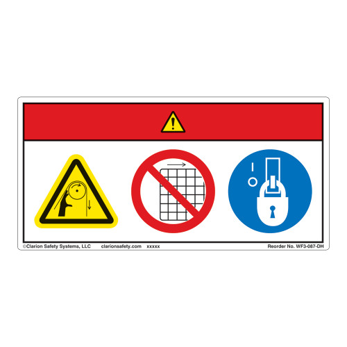 Danger/Entanglement Hazard Label (WF3-087-DH)
