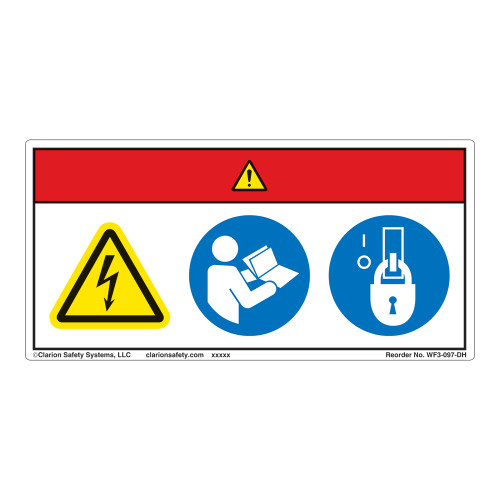 Danger/Hazardous Voltage Label (WF3-097-DH)