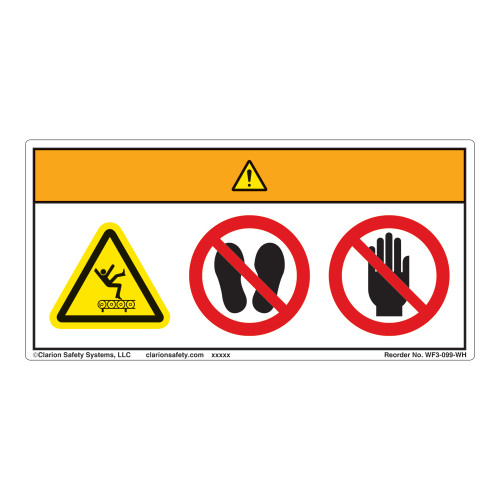 Warning/Keep Off Conveyor Label (WF3-099-WH)