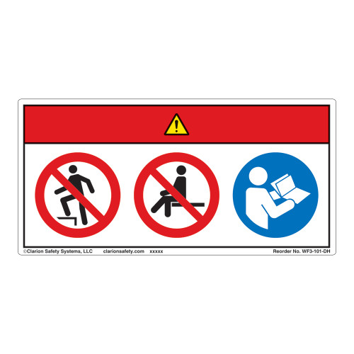 Danger/Do Not Step Label (WF3-101-DH)