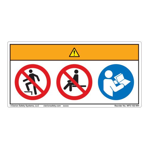 Warning/Do Not Step Label (WF3-102-WH)
