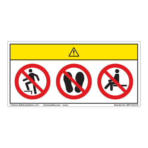 Caution/Do Not Step Label (WF3-104-CH)