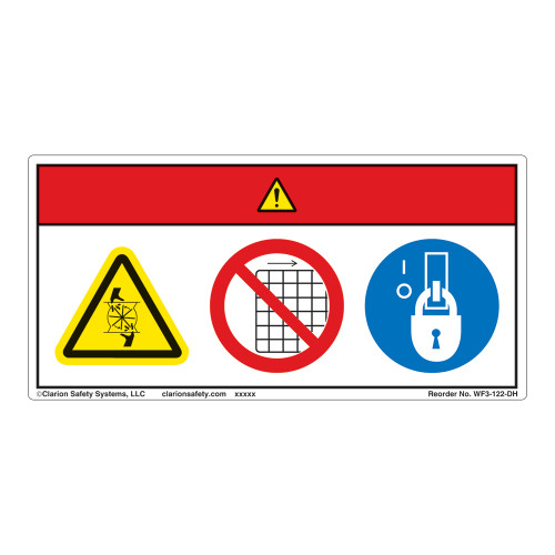 Danger/Rotating Blade Label (WF3-122-DH)