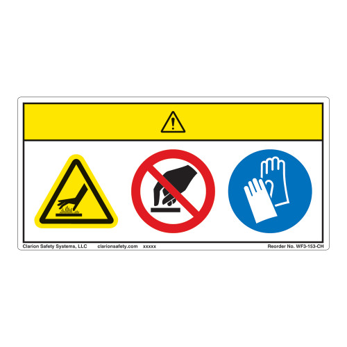 Caution/Hot Surface Label (WF3-153-CH)
