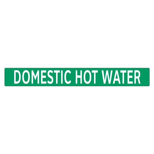 DOMESTIC HOT WATER Pipe Marker (PS-PB8G)