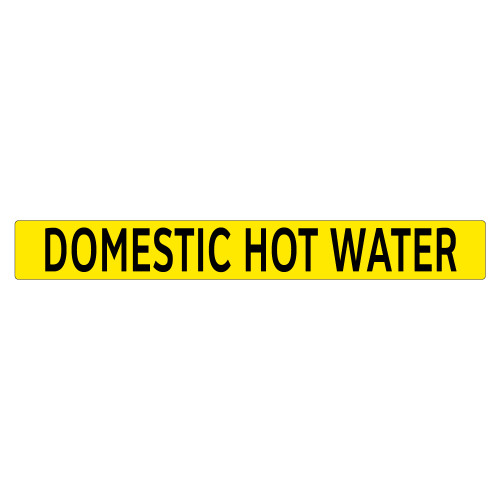 DOMESTIC HOT WATER Pipe Marker (PS-PB8Y)