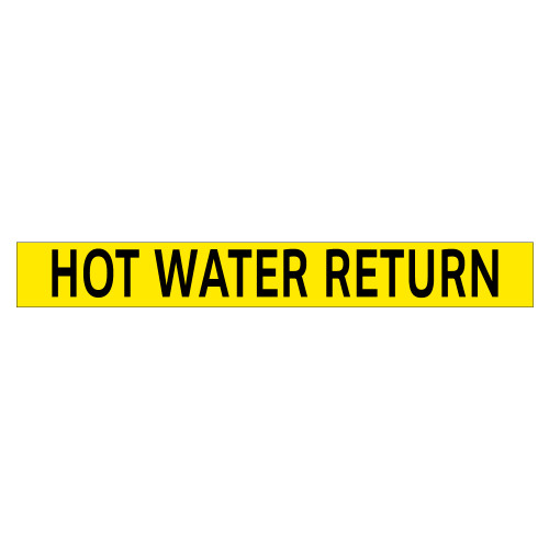 HOT WATER RETURN Pipe Marker (PS-PD5Y)