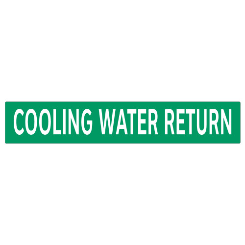 COOLING WATER RETURN Pipe Marker (PS-RA3G)