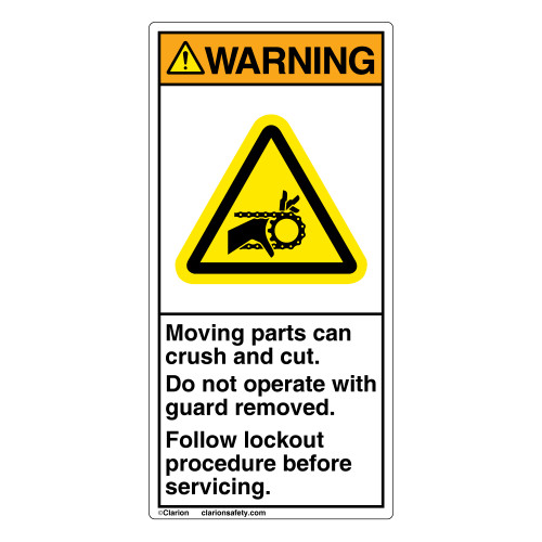 Warning/Hand-Chain Drive Label (H1012-02WV)