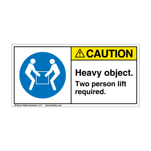 Caution/Heavy Object Label (H6147-RACH)