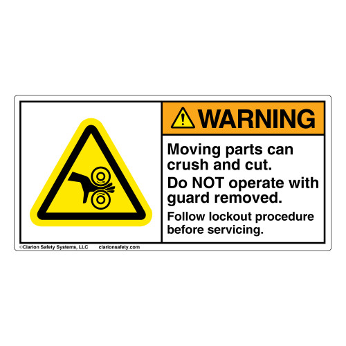 Warning/Moving Parts Can Crush (H1018-CC7WH)