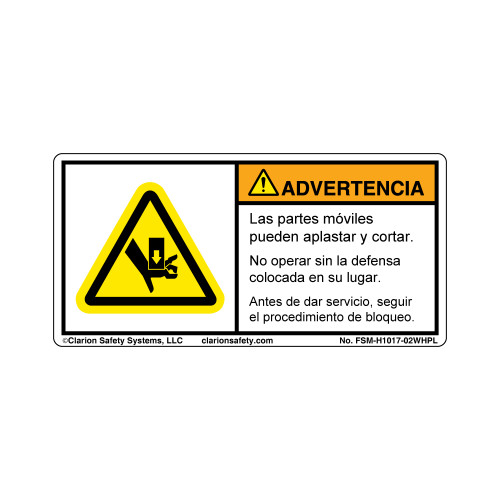 Warning/Moving Parts (FSM-H1017-02WHPL)