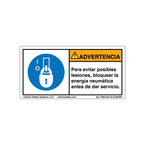 Warning/To Avoid Possible (FSM-H6143-5CWHPK)