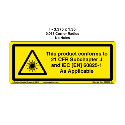 Notice/This Product Conforms (C26403-01)