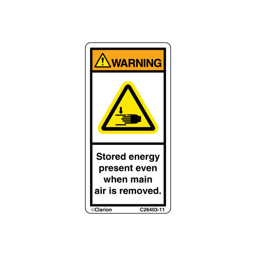 Warning/Stored Energy Present (C26403-11)