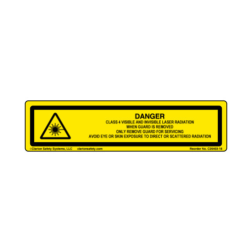 Danger/Class 4 Visible and Invisible (C26403-16)