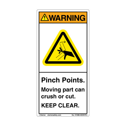 Warning/Pinch Point (H1098-405WVPJ)