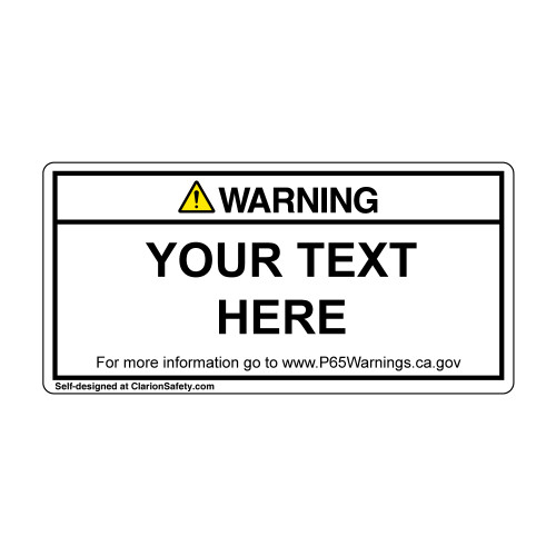 Custom Prop 65 Label