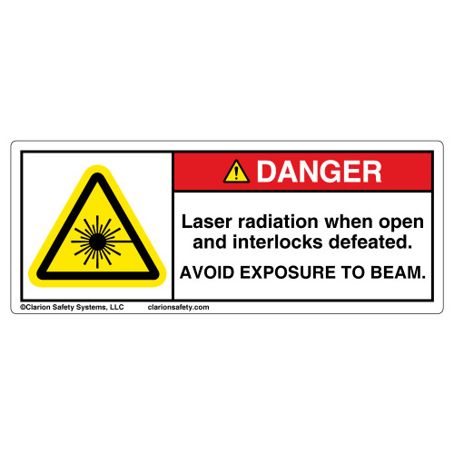 Danger/Laser Radiation When Open Label (H6003-140DH)