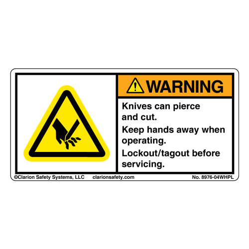 Warning/Knives Can Pierce (8976-04WHPL)
