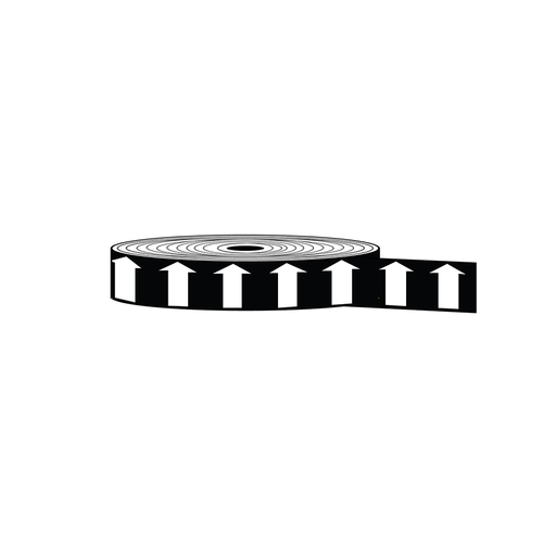 Arrow Banding Tape 1" x 30yd White on Black (ABT-1-WM)