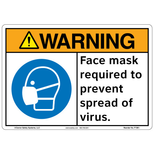 Warning/Face mask (F1361-)  