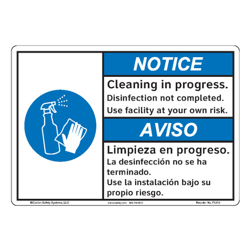 Notice/Cleaning in Progress (F1373-)