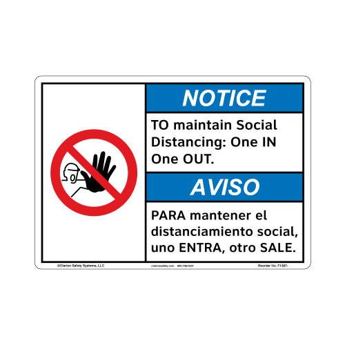 Notice/To Maintain Social (F1387-)