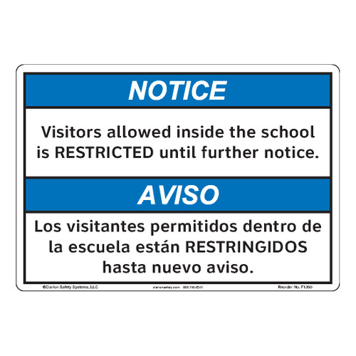 Notice/Visitors Allowed Inside (F1390-)