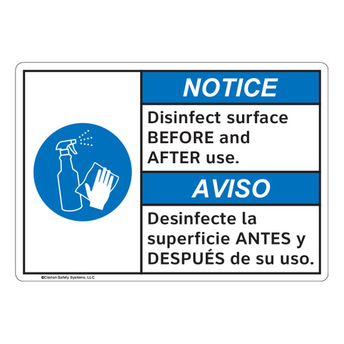 Notice/Disinfect Surface (FL1119-)