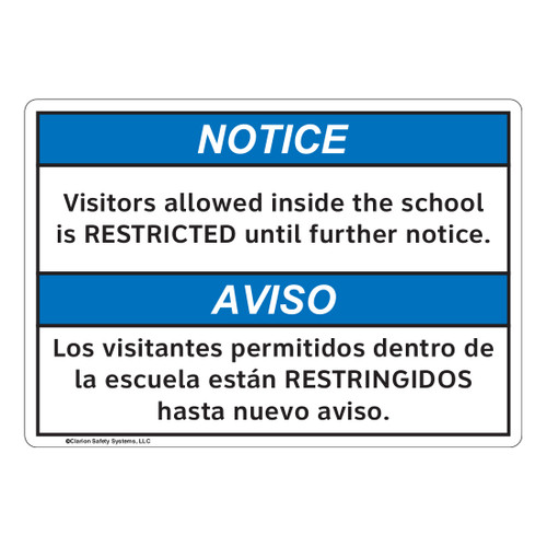 Notice/Visitors Allowed Inside (FL1138-)