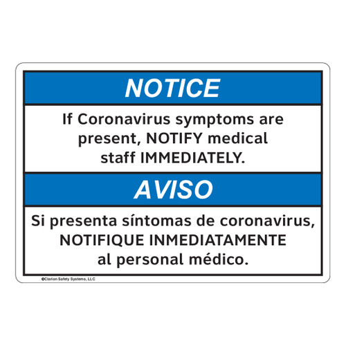 Notice/If Coronavirus Symptoms (FL1140-)
