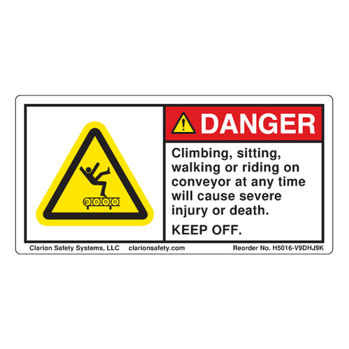 Crush and Entanglement Hazard Safety Labels | Clarion Safety Systems
