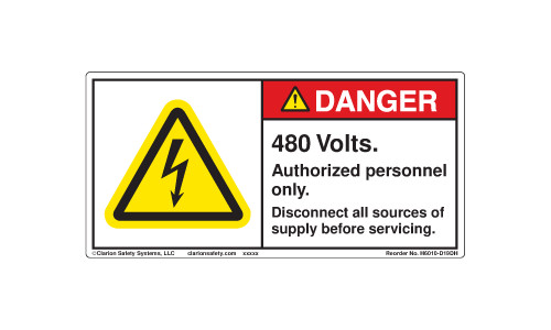 Danger/480 Volts (H6010-D19DHPJ)