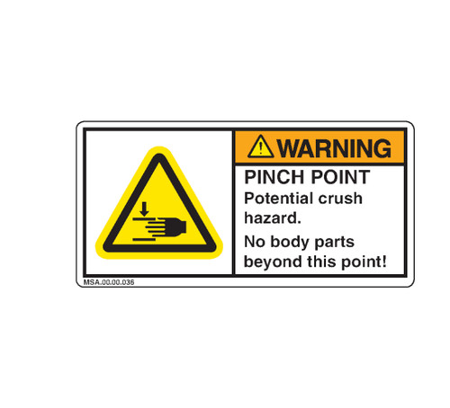 Warning/Pinch Point (MSA.00.00.036)
