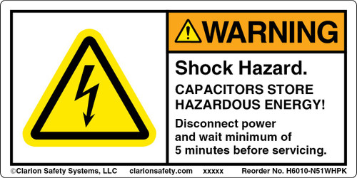Warning/Shock Hazard ( H6010-N51WHPK)