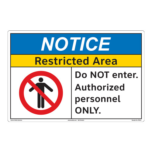 Notice/Restricted Area Floor Marker (FM104-)