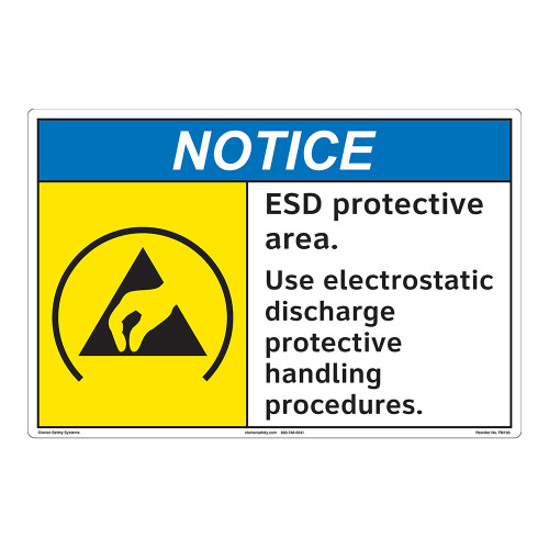 Notice/ESD Protective Area Floor Marker (FM130-)