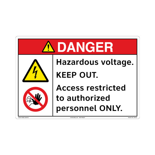 Danger/Hazardous Voltage Floor Marker (FM142-)