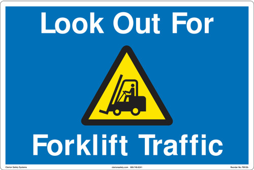 FM158- Look Out For Forklift Floor Marker 
