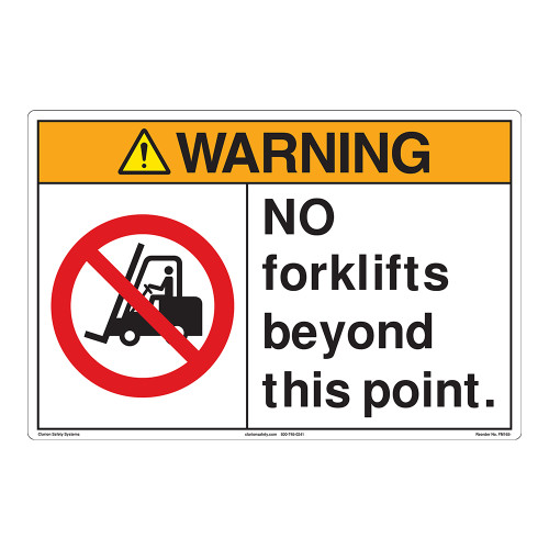 Warning/No Forklifts Floor Marker (FM168-)