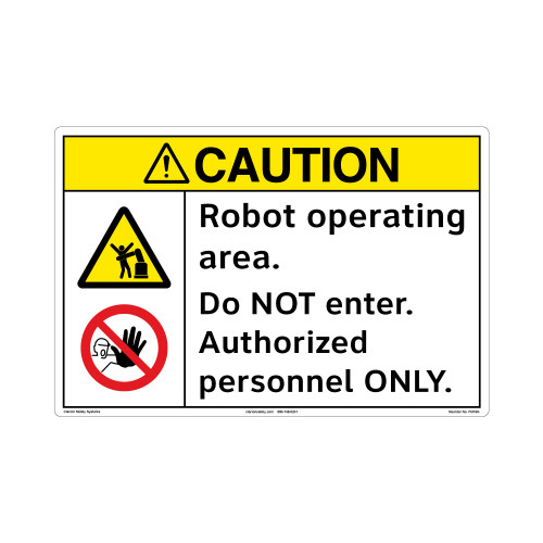 Caution/Robot moves without warning. Keep AWAY.(FM190-)